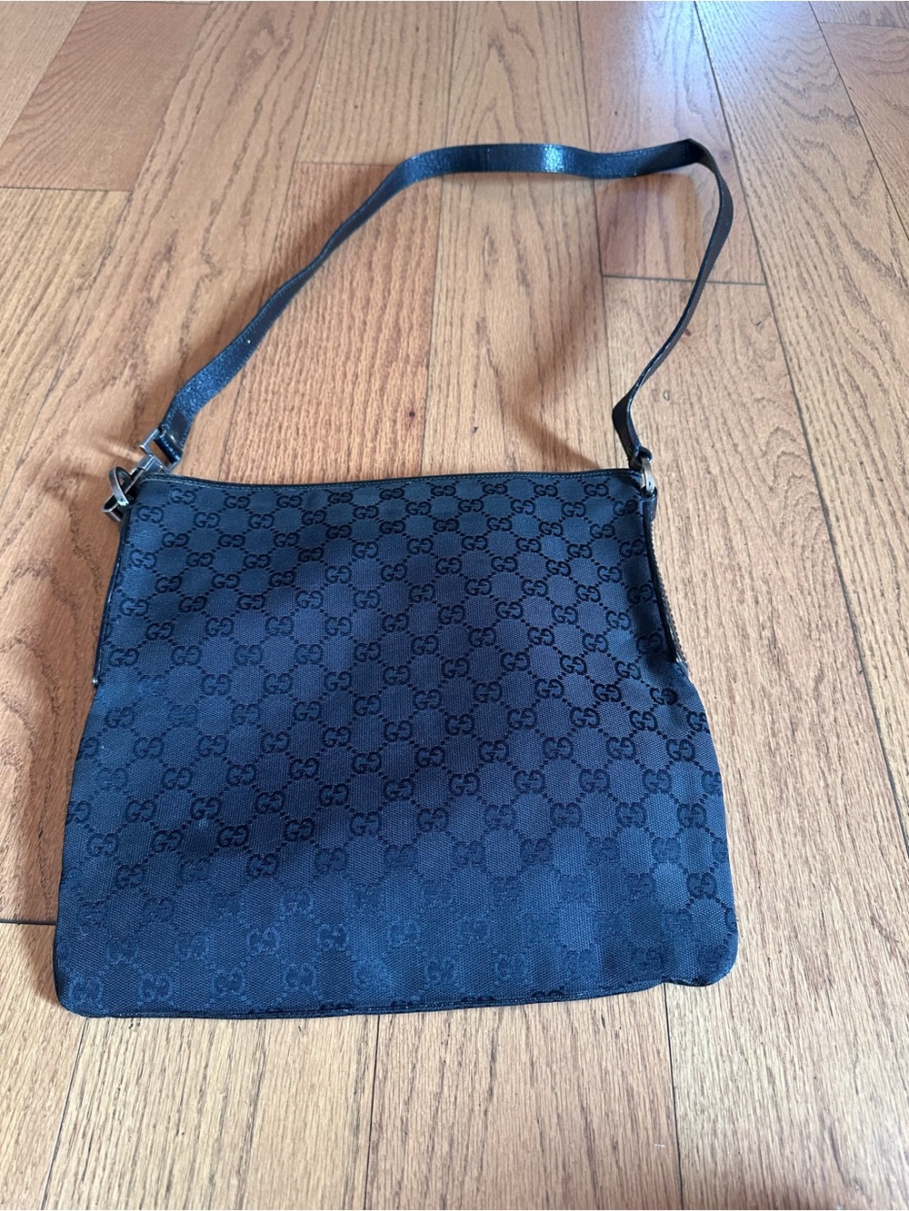 Gucci Black GG Monogram Shoulder Bag